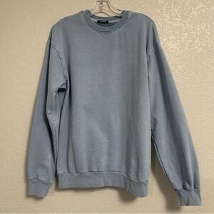 Talentless Pullover Sweatshirt Mens M French Terry Long Sleeve Crew Blue